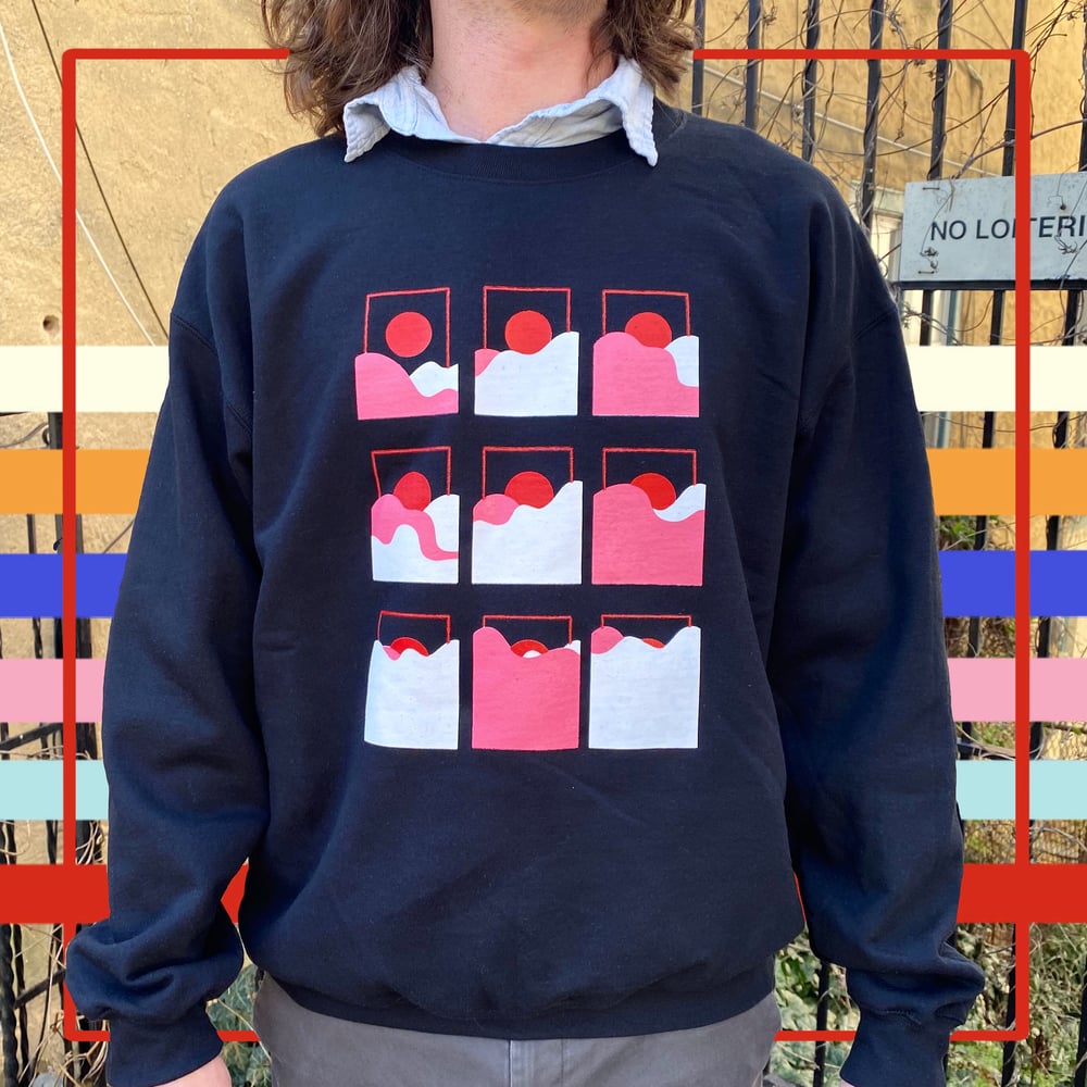 "Submerged" Crew Neck Sweaters: SMALL ONLY