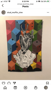 Maiden on Skull Original Art Poster 