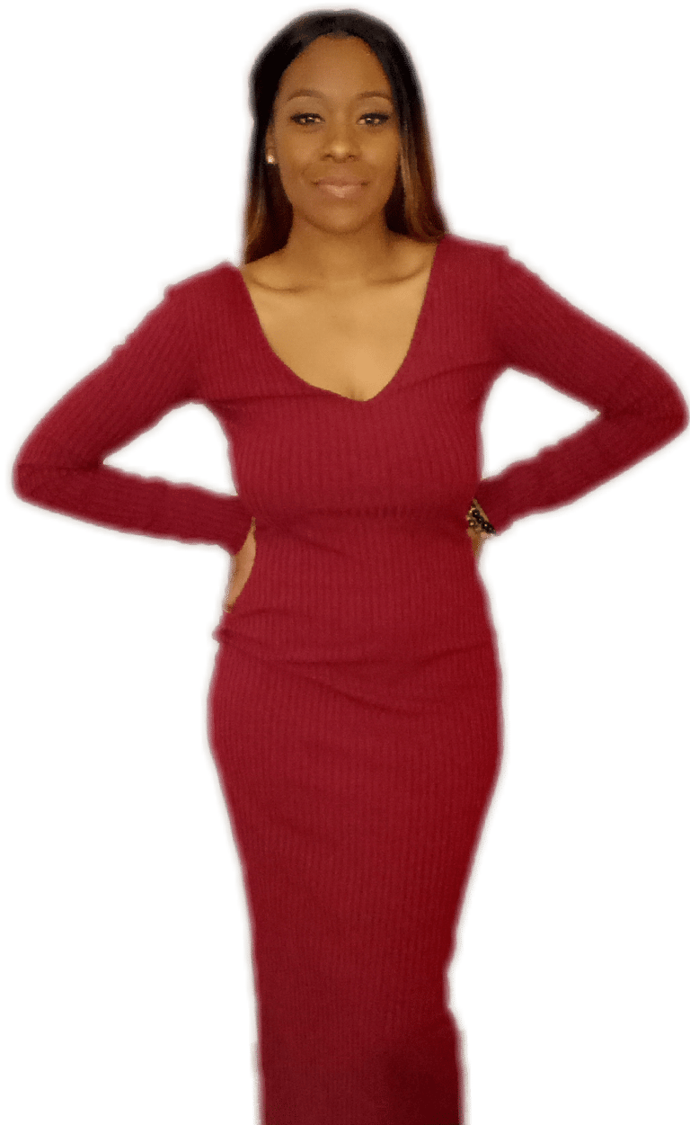 Deep V Sweetheart Dress Image 3