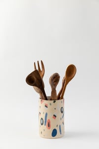 Image 2 of Large Utensil Holder - Soft Yellow Candy All Sorts