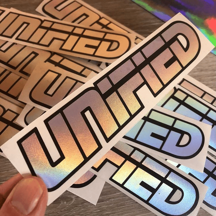 *LIMITED EDITION* 'UNIFIED' OIL SLICK CAR WINDOW STICKER