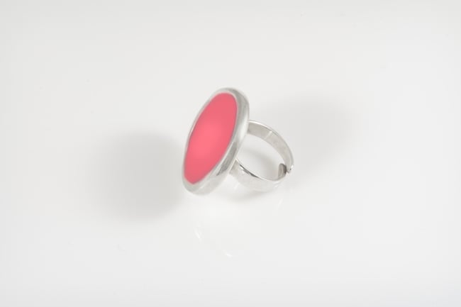 Flat Silver Cocktail Ring