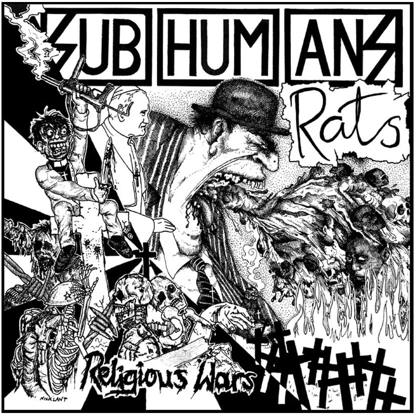 SUBHUMANS - 'RELIGIOUS WARS/ RATS' - ARTWORK BY NICK LANT | Amorphous ...