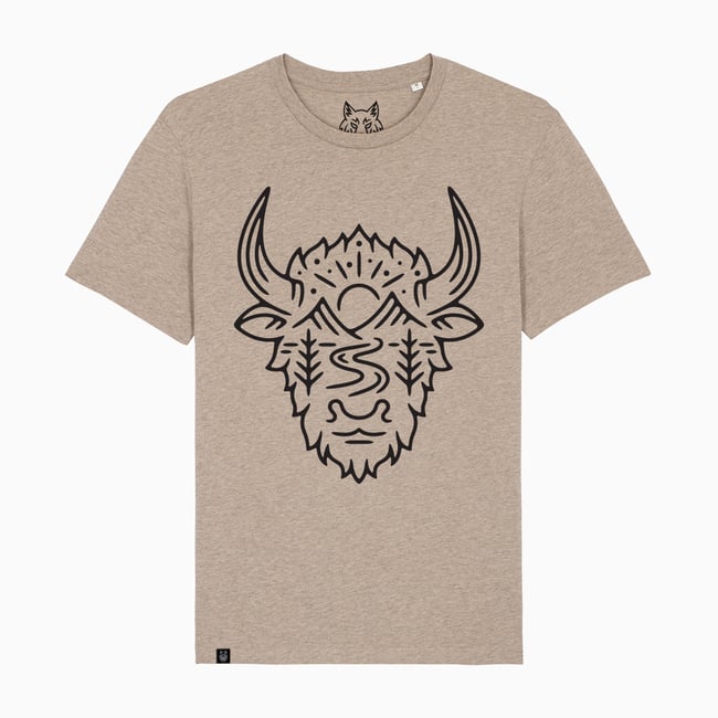 Bison Yellowstone T-Shirt Organic Cotton