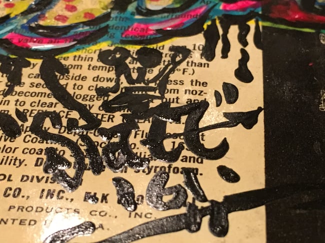 STAFF BUBBLE LETTER VINTAGE LABEL