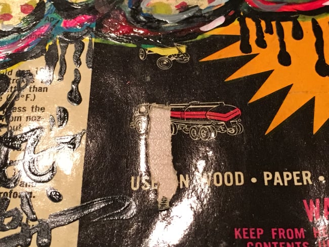 STAFF BUBBLE LETTER VINTAGE LABEL