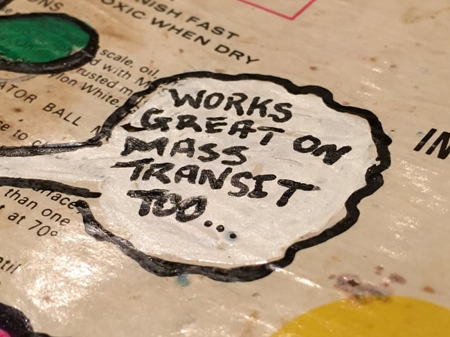 WORKS ON MASS TRANSIT VINTAGE KRYLON LABEL