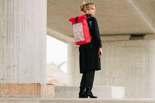 Image of SALE - ROLLTOP BACKPACK INVISIBLE SHELL rojo