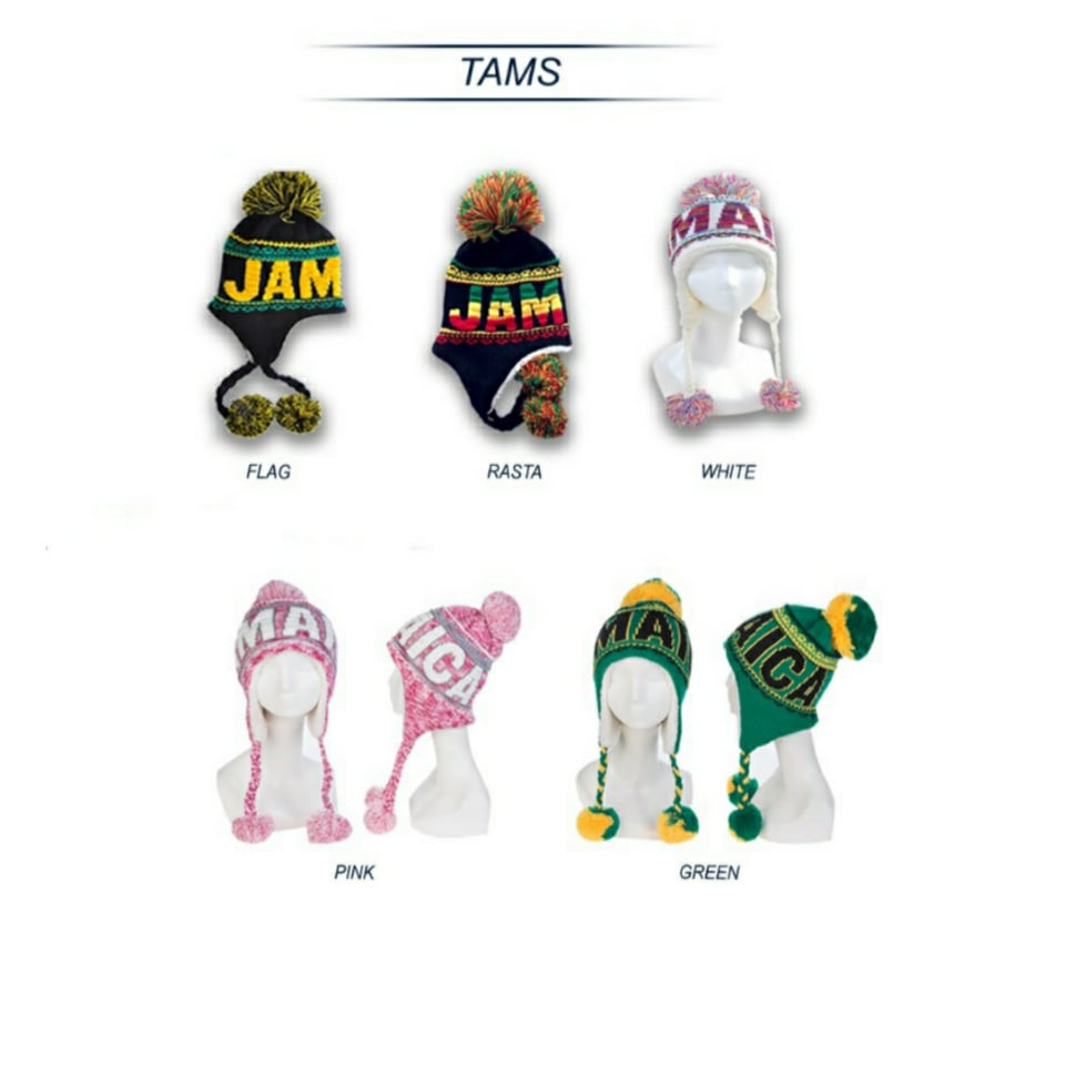 Jamaican winter tams with ear coverage 
