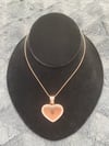 Large Heart Photo Pendant Rose Gold