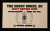 THE EBONY DUKES, GC 50TH ANNIVERSARY MEMBERSHIP CARDS