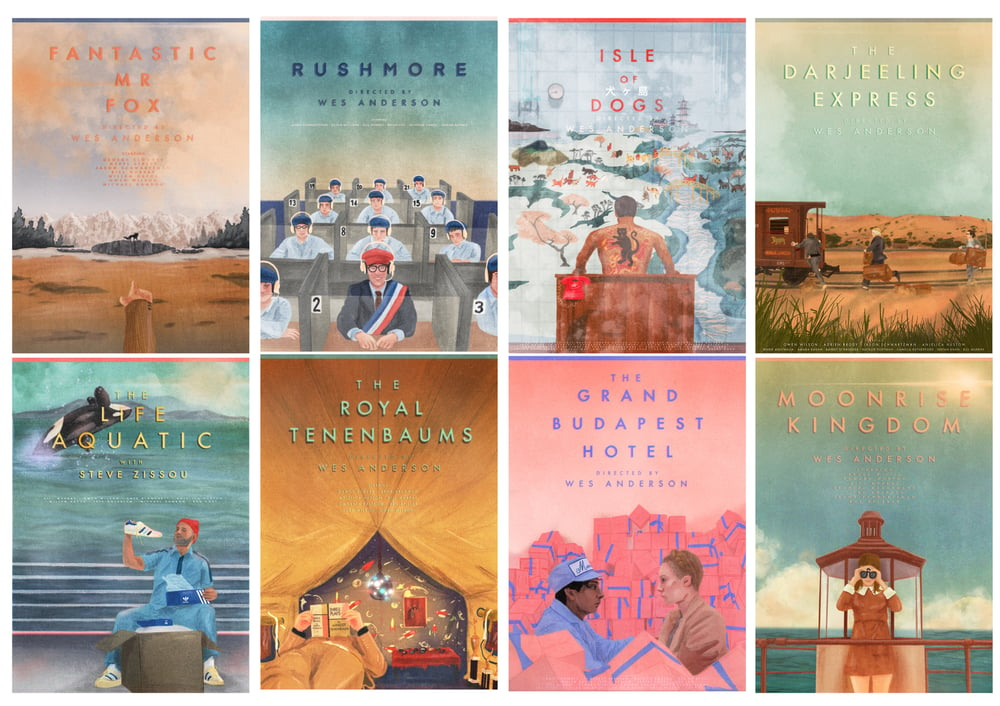 Image of Wes Anderson poster collection