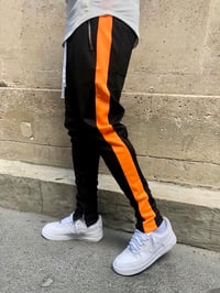 Image 1 of Pantalon Stripes Noir/Orange 