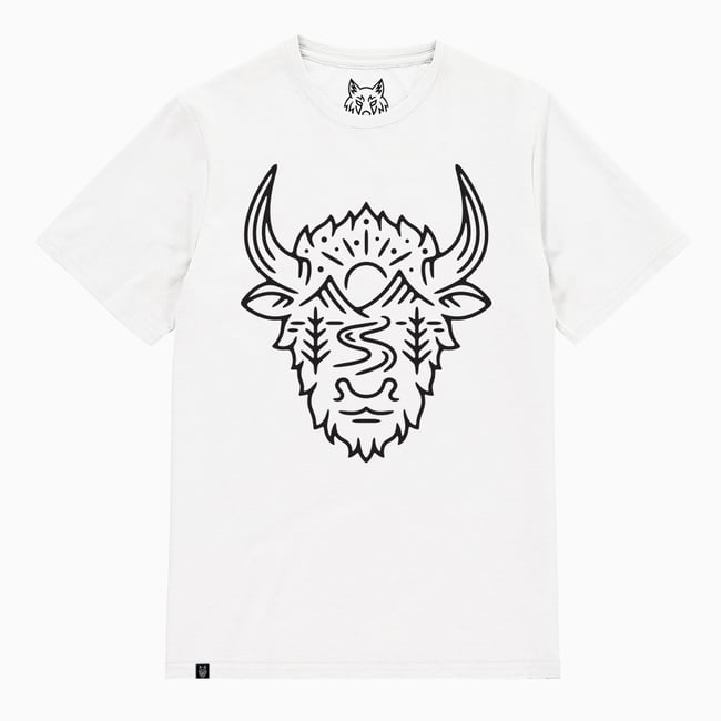 Bison Yellowstone T-Shirt Organic Cotton
