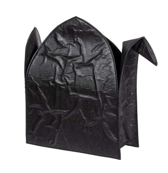 Image of Black Tyvek Paper Origami Crane Purse