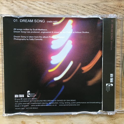 Image of Dream Song - Rare signed promo single 2006