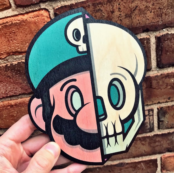 Image of INSIDE OUT! Wood Cut! Plus free brushed alloy sticker!