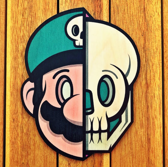 Image of INSIDE OUT! Wood Cut! Plus free brushed alloy sticker!