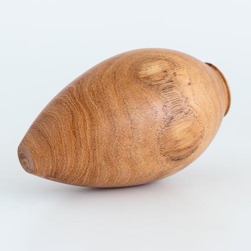 Image of Mesquite Hollow Form with Malachite Inlay