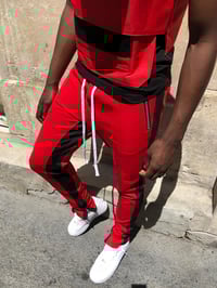 Image 2 of Pantalon Stripes Rouge/Noir