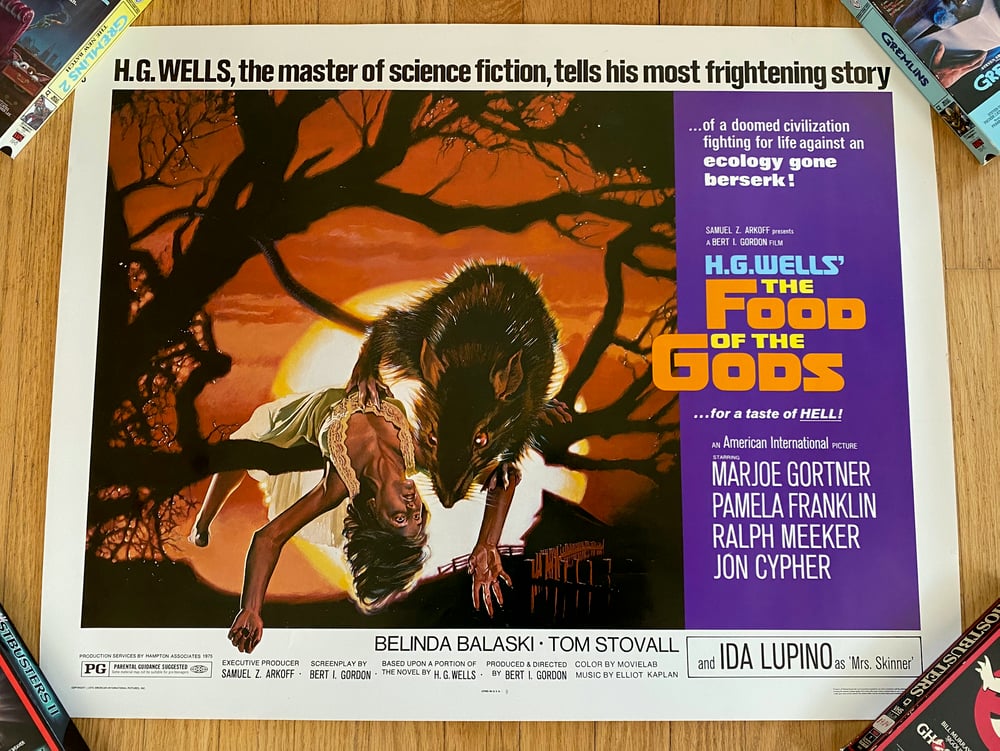 1976 THE FOOD OF THE GODS Original U.S. Half Sheet Movie Poster