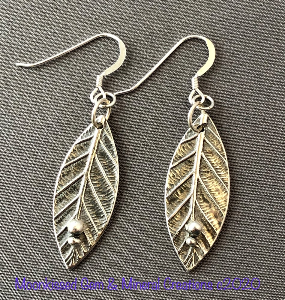 Image of A New Leaf Fine Silver Earrings
