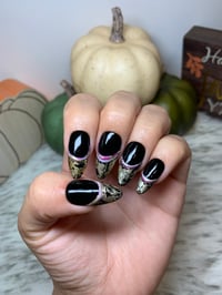 Black Purple Gold Foil Tips