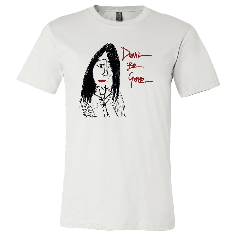 Image of JAY ASTON "DEVIL BE GONE" WHITE UNISEX SHIRT