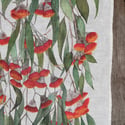 Silver Princess Blossoms Linen / Cotton Tea Towel