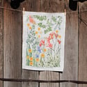 Australian Wildflower Garden Premium Cotton Linen Tea Towel