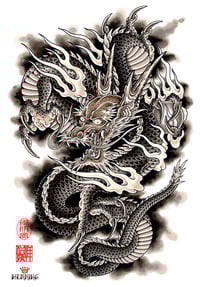 Dragon black and grey