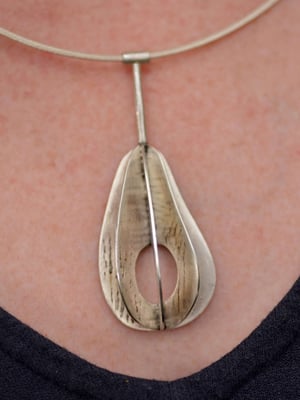 Image of Avocado Pendant with Necklace