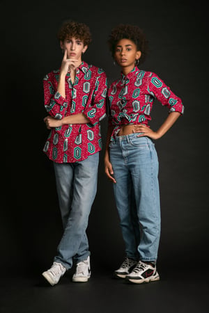 Image of CAMICIA UNISEX in tessuto WAXPRINT