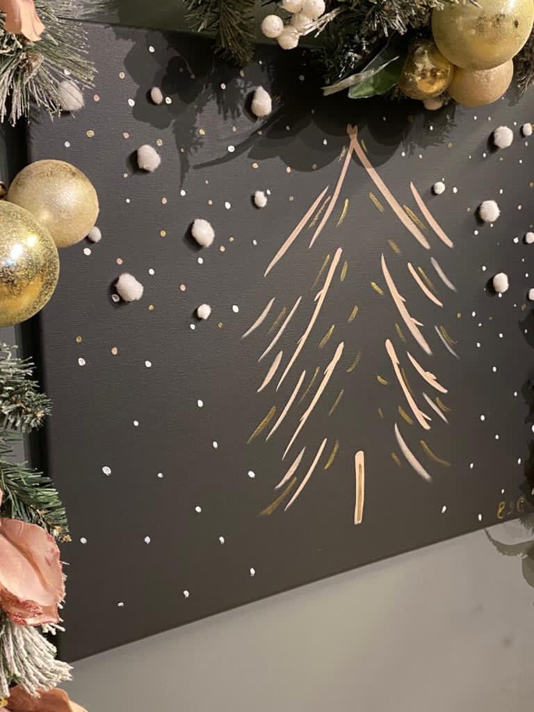 Image of ⭐️Christmas Pom Pom canvas⭐️