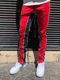 Image 1 of Pantalon Stripes Rouge/Vert