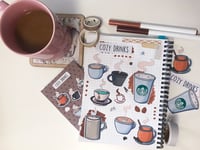 Image 1 of Cozy Drinks Individual Sticker