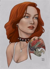 Tattooed girl A5 print PREORDER