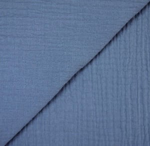 Image of Barrette, bloomer & petite jupe double gaze bleu indigo