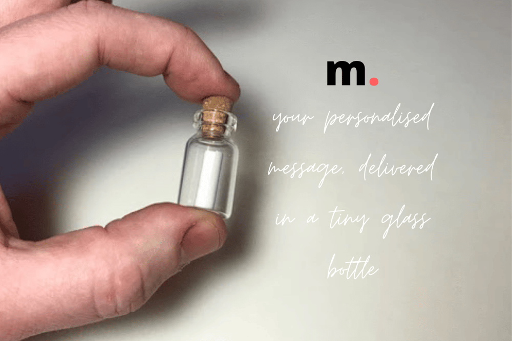 Image of mssg. in a bottle