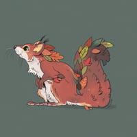 Leafy squirrel - Mini print