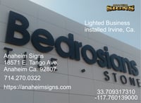 Lighted Business sign letters