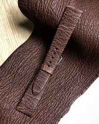 Image 2 of Hand-rolled Brown Japanese Shark rembordé vintage strap