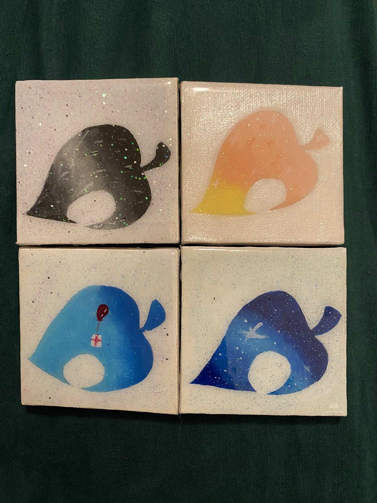 Animal Crossing Leaf Paintings