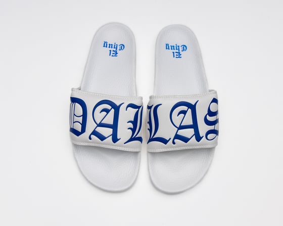 Image of HOME TEAM SLIDES ADULT AND KID SIZES (PREORDER DELAYED)