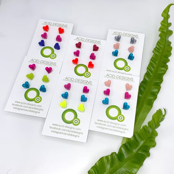 Image of Set náušnic srdíček ❤️