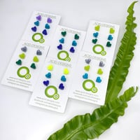 Image 1 of Set náušnic srdíček 💚