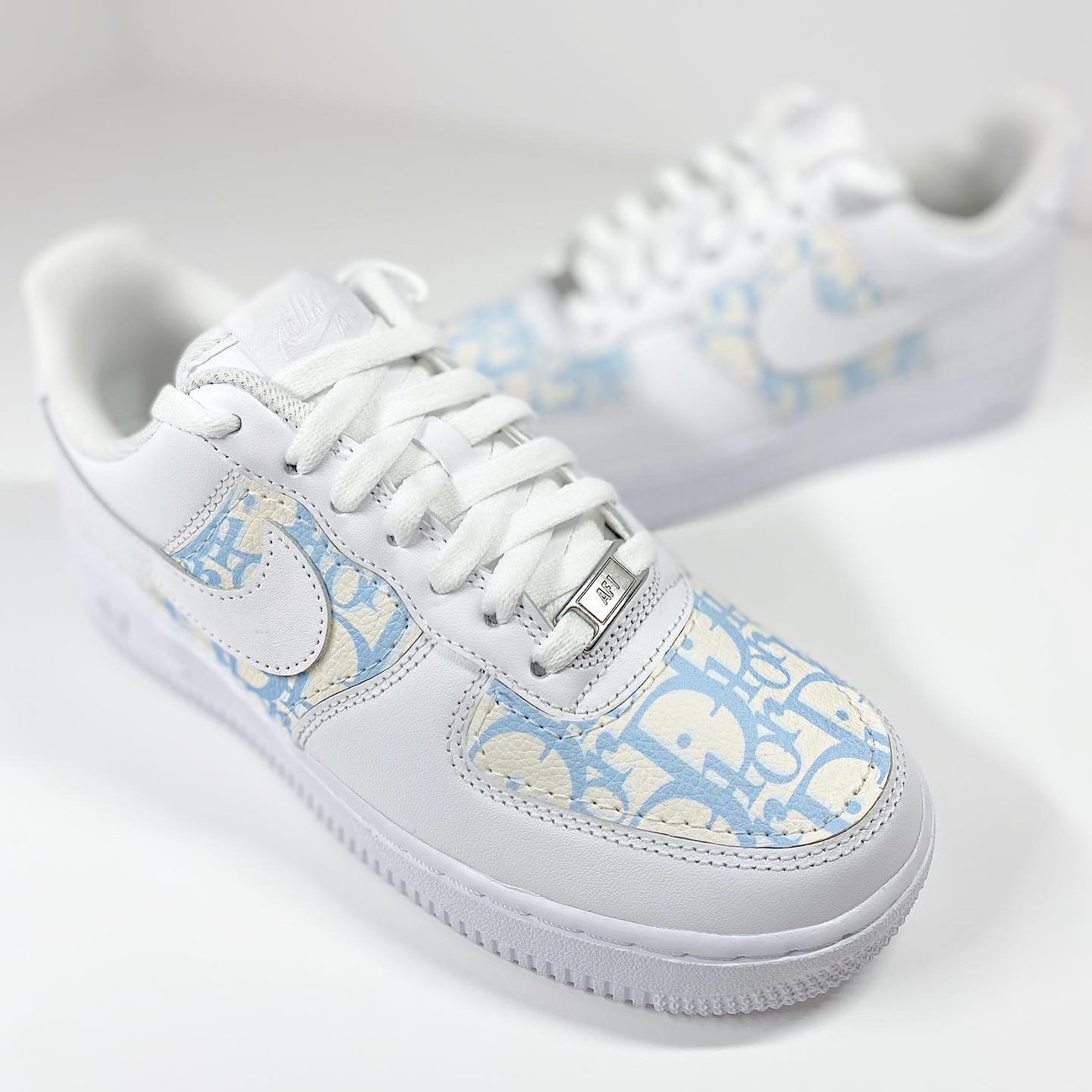 Nike AF1 Baby Blue Dior V2 Acrylic Kicks