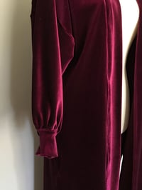 Image 2 of Velvet Duster Jacket Burgandy