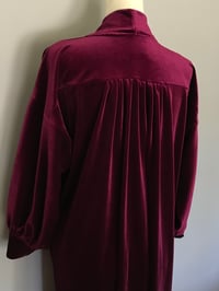Image 3 of Velvet Duster Jacket Burgandy