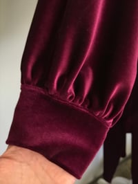 Image 4 of Velvet Duster Jacket Burgandy